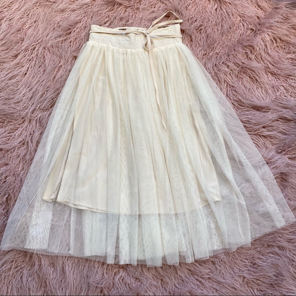 White Tulle Skirt